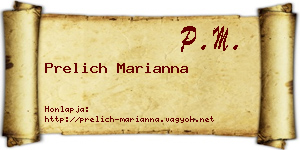 Prelich Marianna névjegykártya